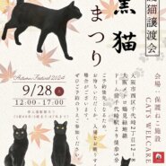 ふれあえる譲渡会　黒猫まつり in大阪市