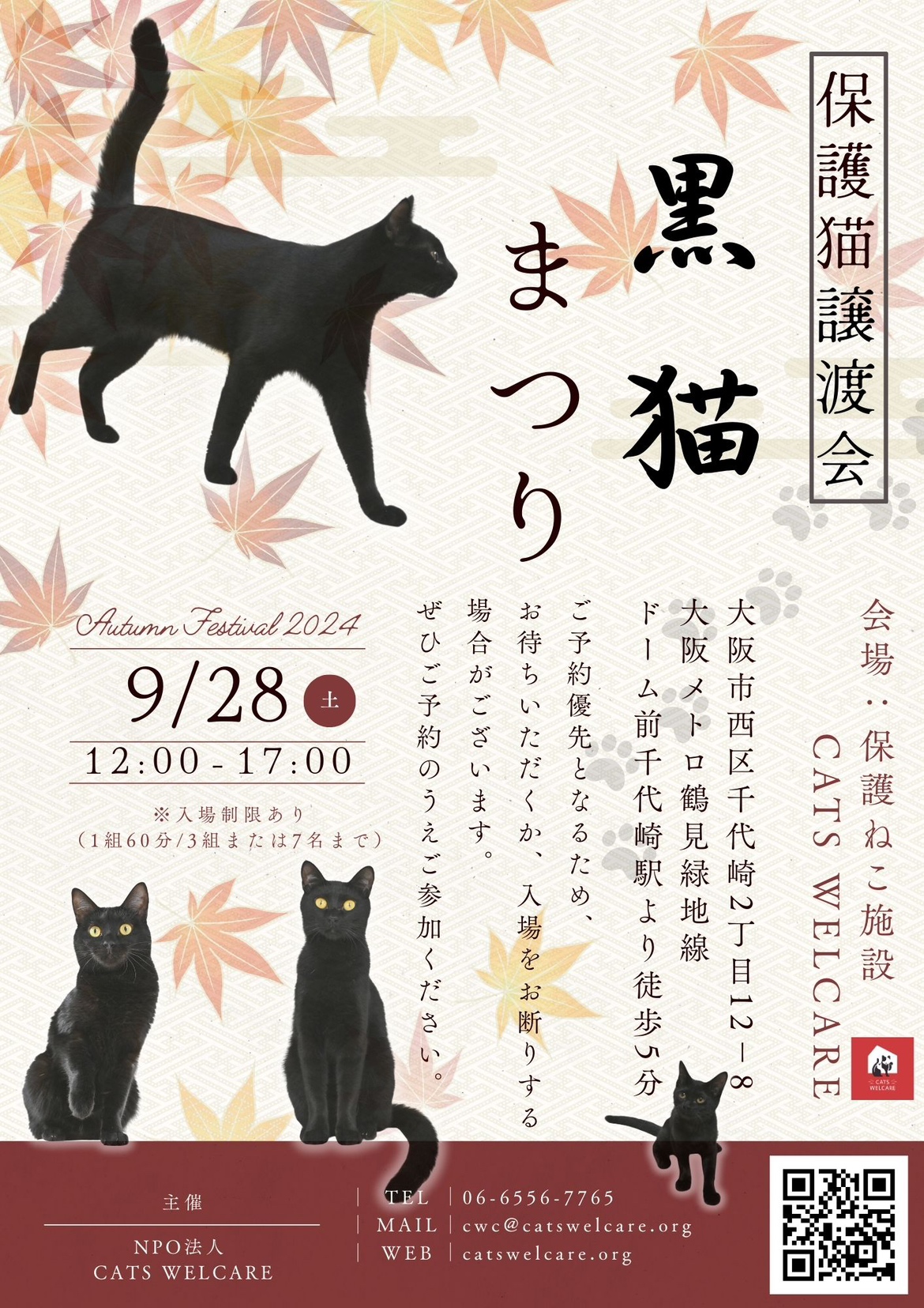 ふれあえる譲渡会　黒猫まつり in大阪市