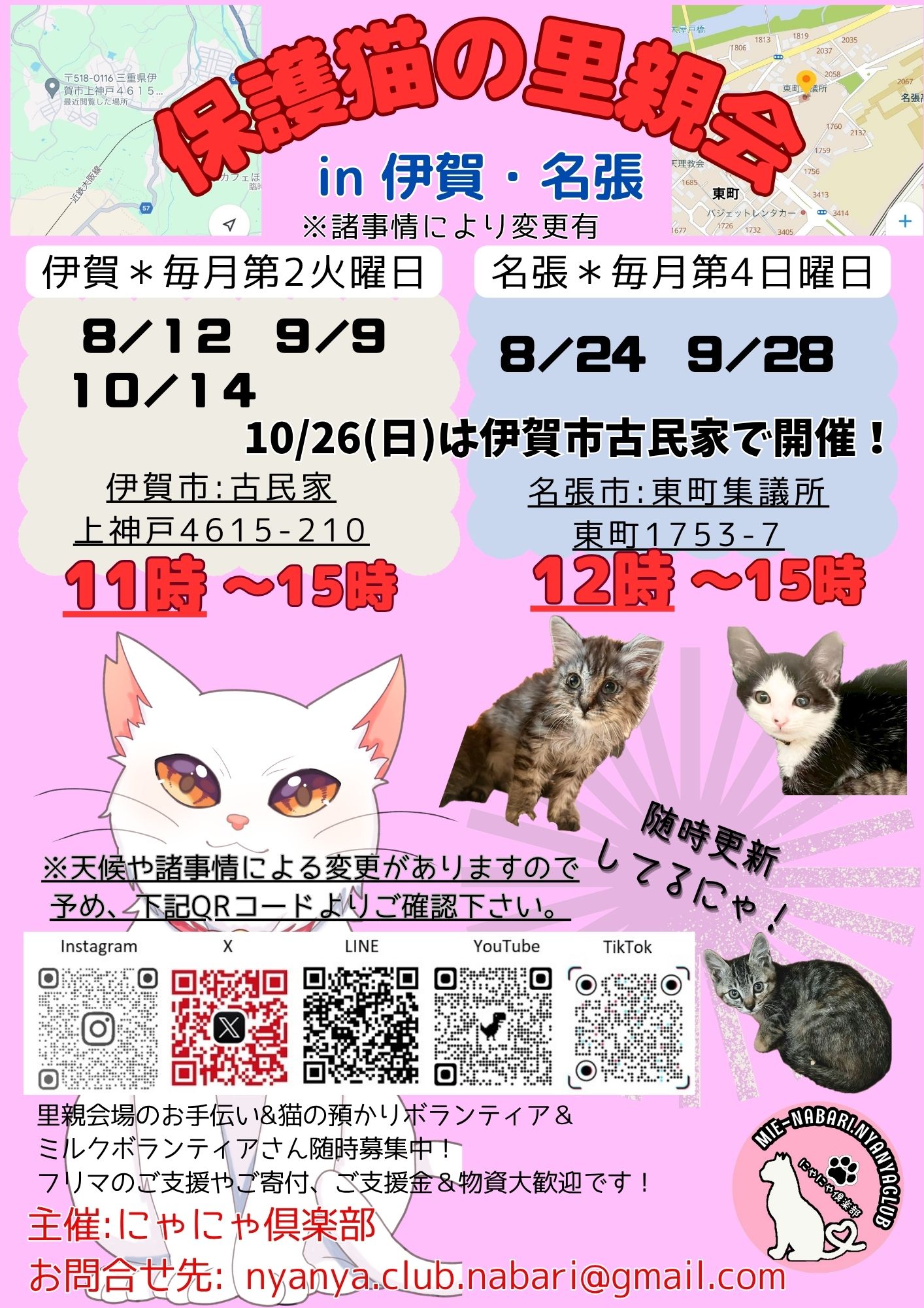 猫の古民家里親会in伊賀❣